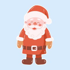 Cheerful Cartoon Santa Claus Illustration
