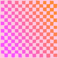 Psychedelic checkerboard poster