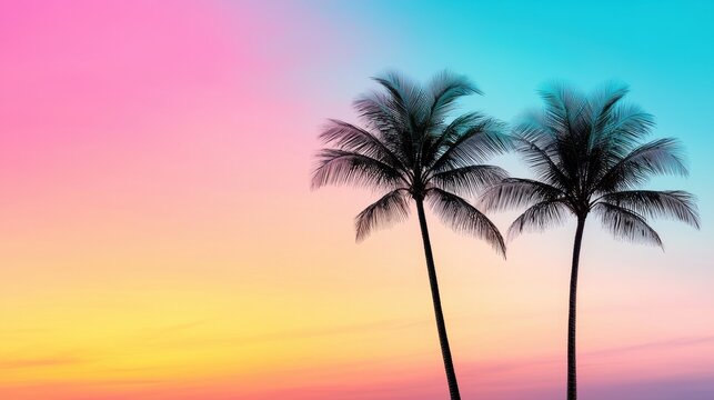 Sunset Gradients: Rich magenta fading into vibrant orange and soft pink with a noise effect, resembling the colorful display of a tropical sunset.