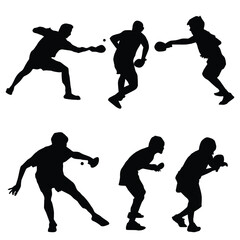 table tennis player silhouette Shapes VOL 2