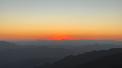 Obraz premium sunset over the mountains