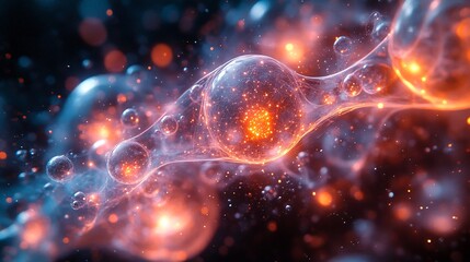 Futuristic digital workspace illustrated illuminated data streams collaborative nodes and radiant visualized tools for teamwork