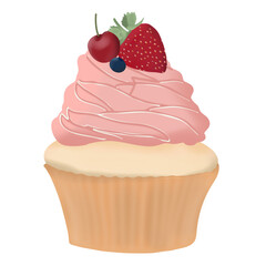 cupcake with cherry