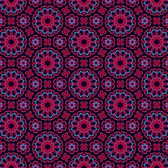 seamless pattern with circles.tile, backdrop, circle, retro, mandala, flowers, ethnic, geometric, element