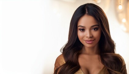 Naklejka premium beautiful young woman portrait, AI generated
