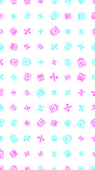 neon sale pattern shopping bag and gift box with percentage isolated on transparent background, black friday and big sale overlay vertical social media png design element