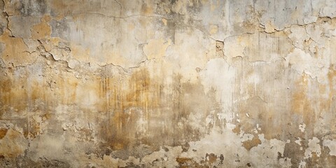 Aged Plaster Wall Texture  A Weathered, Distressed Surface with Cracks and Flaking Paint