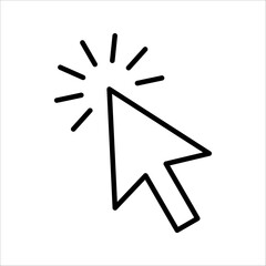 The kursor flat vector design. Background white.
