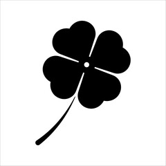 Leaf clover silhouette. Vector image