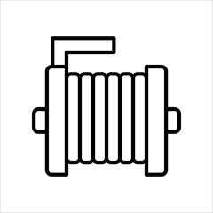Wood coil icon. Outline wood coil vector icon for web design isolated on white background