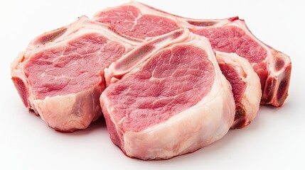 Sizzling pork chops preparation kitchen food photography culinary space close-up flavor delight