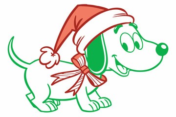 Christmas Head Clipart  White Santa Claus Hat on White Background