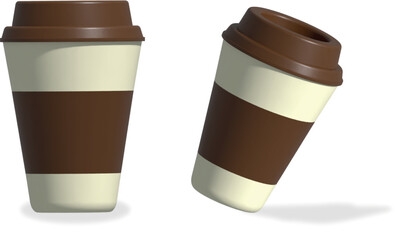 3D Coffee Cup, Mockup for Presentation