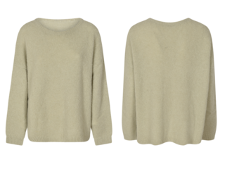 Blank sweatshirt mock up template front and back view, stylish knitted long sleeved sweater mockup. Jumper isolated on transparent background. Blank sweater