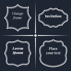 Elegantly aesthetic frames. A set of beautiful frames. Vintage style. Luxury backdrop.