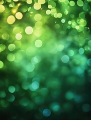 Obraz premium Green and Yellow Bokeh Close-Up