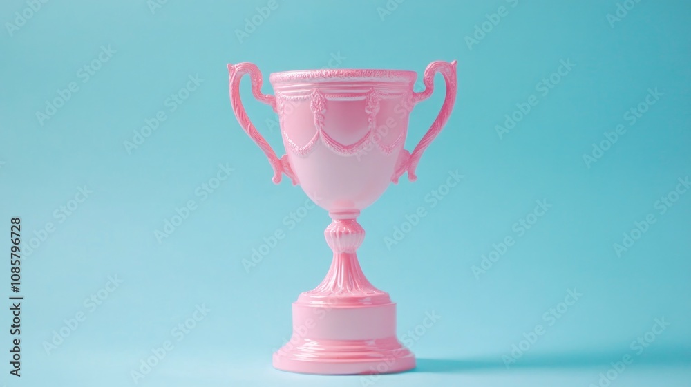 Wall mural Pink Trophy on Table