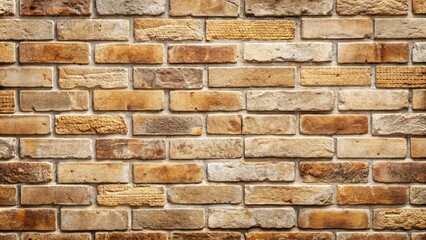 Obraz premium A Rustic Textured Brick Wall Background Featuring Earthy Tones and Subtle Variations in Color and Shape