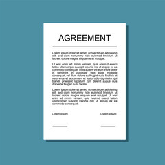 Office business document paper letter with blind text