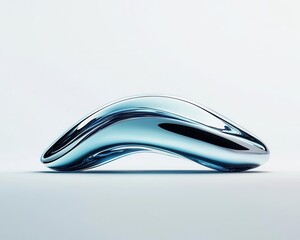 a futuristic car, automotive element, sleek aerodynamic design, metallic blue and silver, isolated on white background
