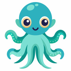 Vintage illustration with an octopus for seafood theme.