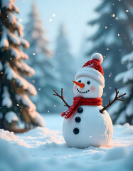 Obraz premium snowman of snow