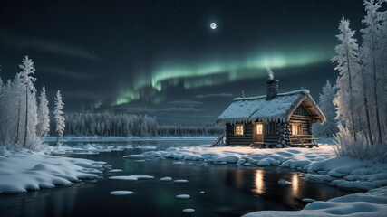 Enchanting Winter Wonderland Under the Northern Lights13