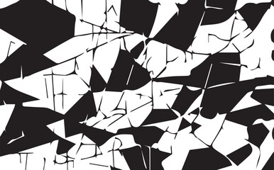 Abstract grunge black texture, chaotic shape. Vector background