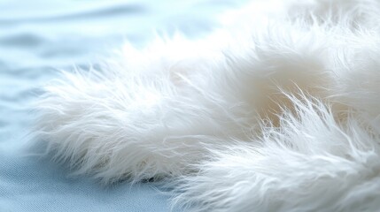 Soft White Fur with Gentle Abstract Patterns
