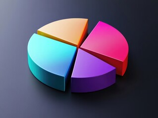 Obraz premium Colorful Pie Chart
