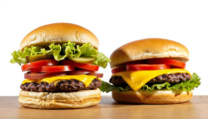 hamburger on a white background
