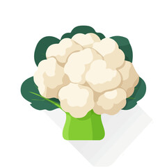 A simple flat 2D icon of brain with green leaves isolated on a background, vector design, ideal for animation, UI/UX design, mobile apps, web design, digital illustrations, and minimalis