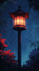 Outdoor Traditional Lantern with Warm Light