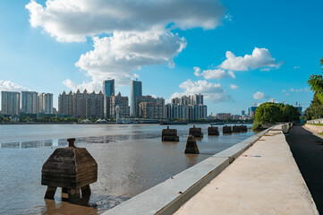 Shanghai urban riverside scenery