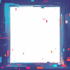 retro squared picture frame vector