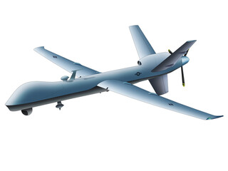 America Military Drone MQ-9 Reaper, Digital Art