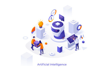 Isometric Conceptual Business Illustrations. Vector