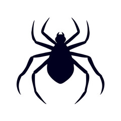 Dark Blue Spider Vector Graphic