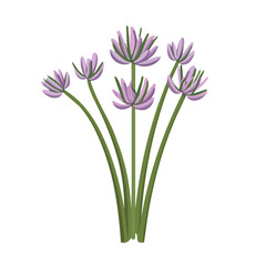 Simple flat 2D icon of chive isolated on the background, vector design, ideal for animation, UI/UX design, mobile apps, web design, digital illustrations, and minimalist design