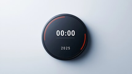Sleek Timer Display on Soft White Background