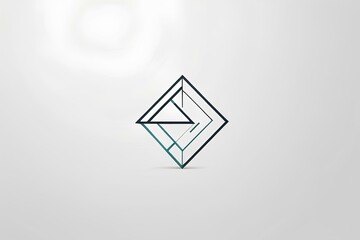 Minimalist geometric design featuring elegant diamond-shaped patterns with clean and sharp lines. Perfect for modern logos and contemporary branding concepts.