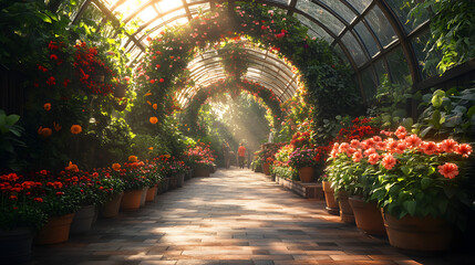 A Community Greenhouse Promoting Gardening and Connection in a Vibrant Park Setting