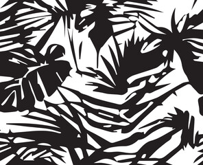 Summer watercolor tropical palm tree leaves seamless pattern. Watercolor grunge design for cards, web, backgrounds and natural product.