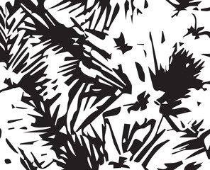 Summer watercolor tropical palm tree leaves seamless pattern. Watercolor grunge design for cards, web, backgrounds and natural product.