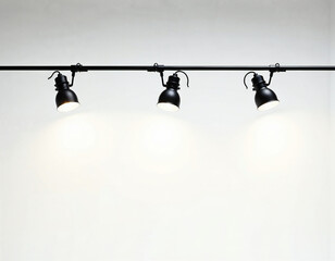 hanging light hanging on a rope isolated on white background