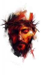 Jesus in the crown of thorns