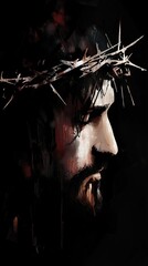 Jesus in the crown of thorns