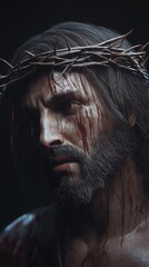 Jesus in the crown of thorns