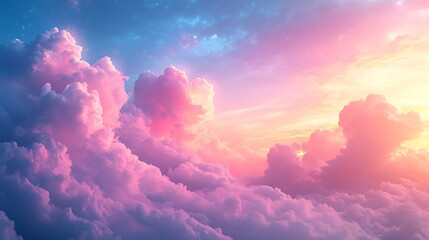 Beautiful pastel background with soft blurred light sunset cloud