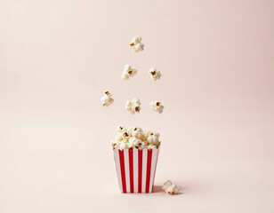 box of popcorn  isolated on white background
